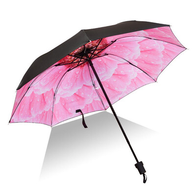 

Outdoor Creative Umbrella UV Plastic Umbrellas Three Fold Folding