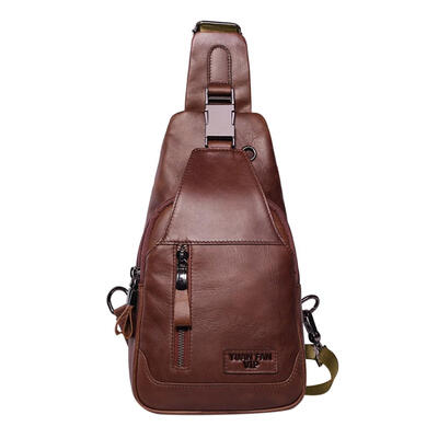 

Oil Wax Leather Shoulder Waist Belt Packs Chest Bags Men Messenger Bags