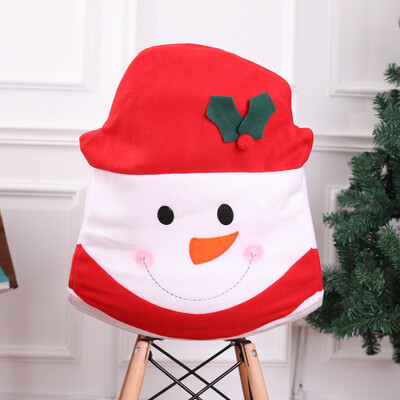 

Toponeto Christmas Snowman Kitchen Table Chair Covers Holiday Home Decoration