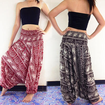 

Ladies Comfy Yoga Beach Baggy Boho Gypsy Hippie Women Harem Pants Trousers