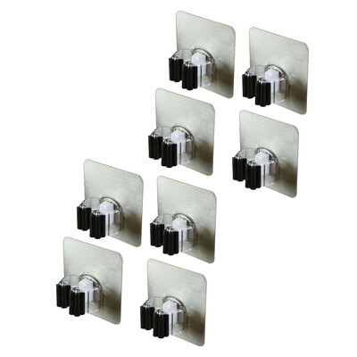 

〖Follure〗Mop Broom Holder 8 pcs Self Adhesive Mop Grip Holders Wall Mounted Broom Hanger