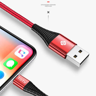 

TOTU USB To Lightning Tough Nylon Braided Fast Charging Data Cable For IPHONE-12m