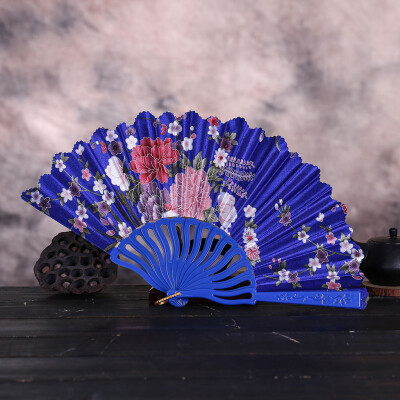 

Siaonvr Best Chinese Style Dance Wedding Party Lace Silk Folding Hand Held Flower Fan