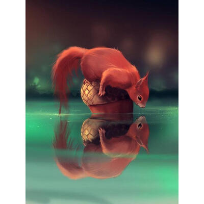 

5D DIY Full Drill Diamond Painting Cute Squirrel Cross Stitch Embroidery