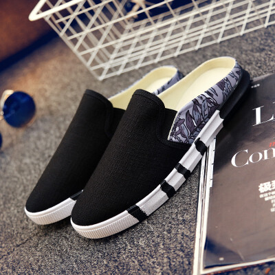 

Lazy shoes a pedal mens shoes trend Korean version of the wild casual shoes summer flat canvas shoes England
