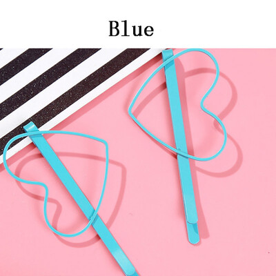 

Hair accessories pink girl heart hollow love heart heart hairpin folder bangs clip