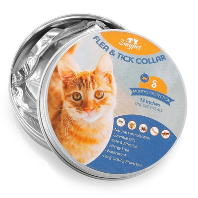 

13-inch Cat Flea Collar Tick Insect Repellent Natural Essential Oil Water-resistant Full-body Protection