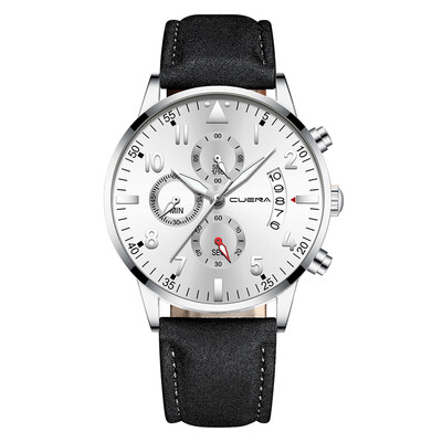 

Gobestart Men Military Luxury Sports Watch Analog Sport Leather Quartz Mens Watches