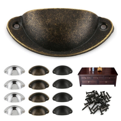 

612PCS Vintage Cupboard Cabinet Cup Drawer Furniture Antique Knob Shell Pull Handle Home