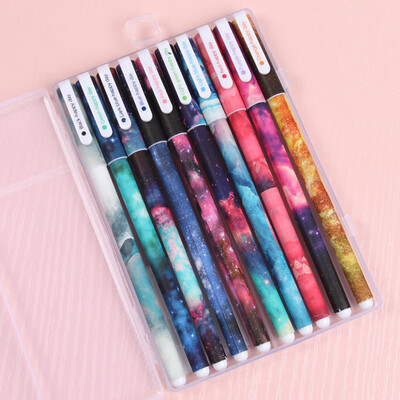 

Toponeto 10PcsLot New Cute Cartoon Colorful Gel Pen Set Kawaii Stationery Creative