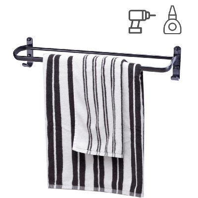 

Towel Rack for Bathroom Towel Bar with Shelf Folding Shower Towel Holder Wall Mounted Aluminum for Bathroom Kitchen