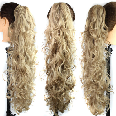 

〖Follure〗Long Clip-in Curly Claw Jaw Ponytail Clip In Hair Extensions Wavy Hairpiece