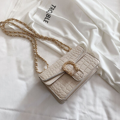 

Summer on the new small bag net red crocodile chain small square bag new 2019 Korean version of Joker womens bag messenger bag
