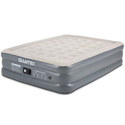 

Inflatable Airbed Built-in Pump Luxury Raised Air Mattress-Queen Size