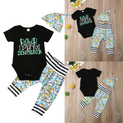

US Stock Infant Newborn Baby Boy RomperPants Outfit Clothes Bodysuit Playsuit