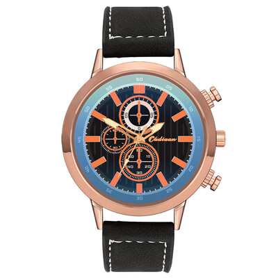

Gobestart Fashion Leather Mens Quartz Watch Mens Watch Luxury Casual Watch Clock