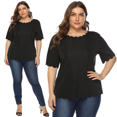 

Nomeni Women Casual Summer Plus Size Short Sleeve T Shirt Top Blouse