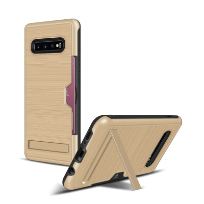 

Hybrid Bumper Case Samsung Galaxy S10 S10 Plus Card Holder Stand Cover Samsung S10 Plus SM G975F G975X G975FDS Armor Case 64