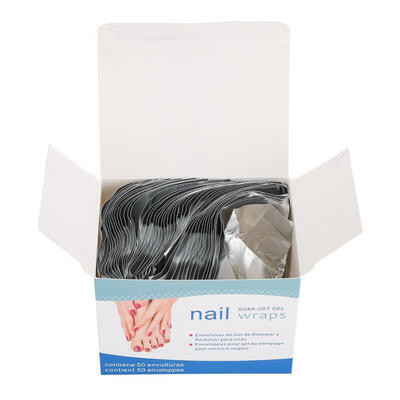 

Greensen 50pcs Nail Polish Removal Tinfoil Wraps Cotton UV Gel Soak-off Cotton Pads