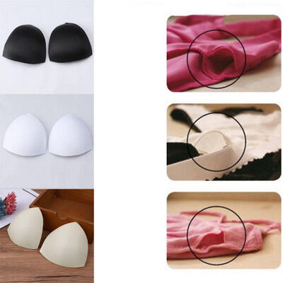 

1 pair Bra Cup Pads Insert Triangle Chest Breast Bikini Underwear Sport Removable