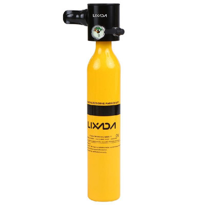 

LIXADA 05L Scuba Oxygen Cylinder Diving Air Tank Scuba Regulator Diving Respirator with Gauge Snorkeling Breathing Equipment