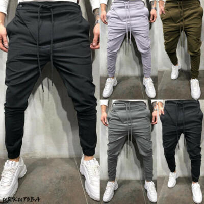 

Men Long Casual Sport Pants Gym Slim Fit Trousers Running Joggers Gym Sweatpants