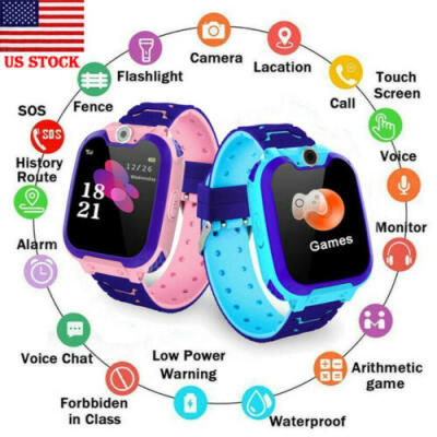 

Waterproof Anti-lost GPS Kids Smart Watch Clock SOS Call Location Device Tracke