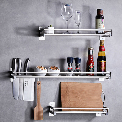 

YOUQIN YOUQIN kitchen rack wall hanging punch-free 304 stainless steel kitchenware seasoning storage rack