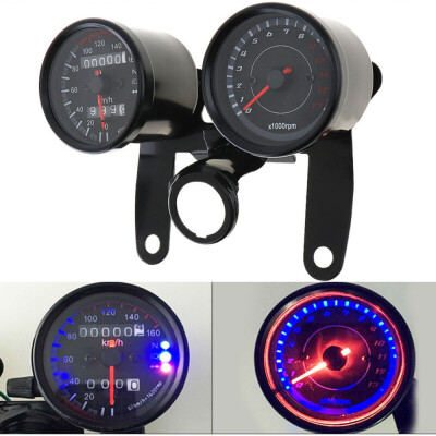 

Dual Speedometer Tachometer Gauge LCD Digital LED Backlight Motorcycle Odometer