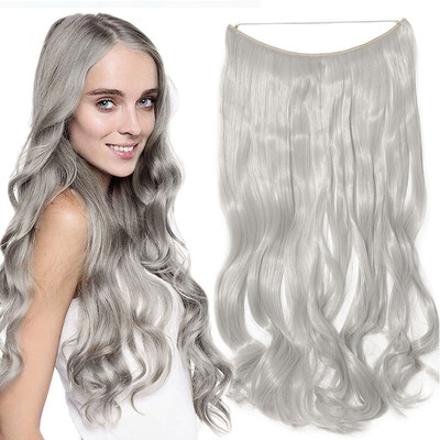 

Miracle Translucent Invisible Wire Fish Line on Clip in Hair Extensions 20-24 Inch Straight Wavy Curly Synthetic Hairpieces