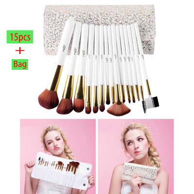 

〖Follure〗15pcs Makeup Brushes Set Foundation Powder Blush High Gloss Eyeshadow Brush