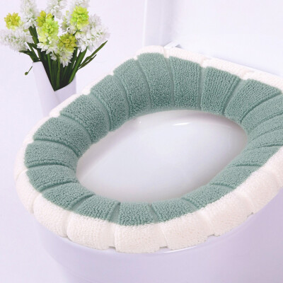 

〖Follure〗Bathroom Toilet Seat Closestool Washable Soft Warmer Mat Cover Pad Cushion