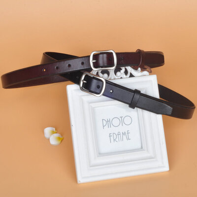 

Female first layer cowhide thin belt Korean casual wild leather pants belt ins wind retro OL jeans