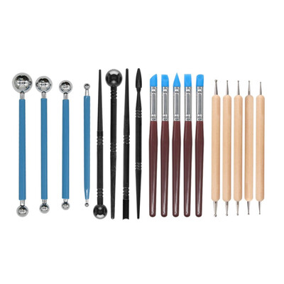 

〖Follure〗18 Pcs Polymer Clay Sculpting Tool Set Wood Models Art Projects Pottery Tools