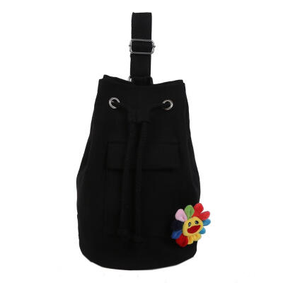 

Canvas Shoulder Bags Casual Women Rope Pocket Large Messenger Crossbody Bag