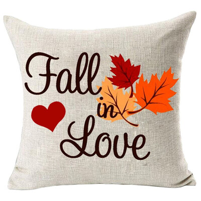 

Gobestart Home Decor Fall in Love Cotton Linen Pillow Covers 18x18inch Wedding Gift