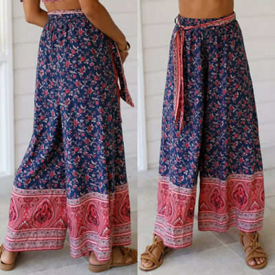 

Women Baggy Harem Pants Boho Hippie Wide Leg Gypsy Yoga Palazzo Casual Trousers