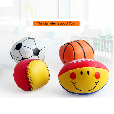 

Tailored 4PC Babys Cotton Soft Ball Football smiling Rugby Squeezed Eduactional Toys