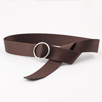

Fashion Unisex Canvas Belt Fabric Webbing Waist Casual O Ring Plain Canvas Belt Waistband Decorate Coat Sweater Belt Waist belts