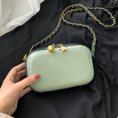

Small bag Girl 2019 Summer version of the Korean version of the oblique satchel rhomboid chain box bag shoulder bag