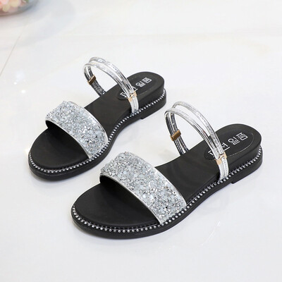 

Two-in-Bohemian beach sandals Korean-style flat-bottomed students Roman shoes