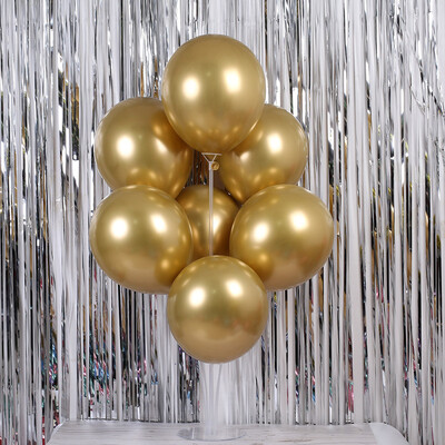 

Toponeto 50Pcs Chrome Shiny Metallic Latex Balloons for Birthday Wedding Grad Party