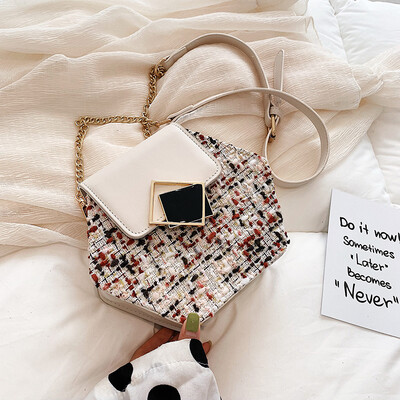 

Net red hair small bag summer ins chain geometry small square bag new 2019 Korean version single shoulder oblique satchel
