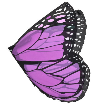 

Shawl Butterfly Cloak Soft Gradient Color Butterfly Wings Design Shoulder Straps Holiday Kids Decor Costume Accessories