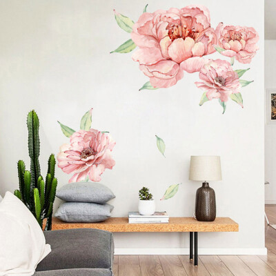 

〖Follure〗Peony Rose Flowers Wall Art Sticker Decals Kid Room Nursery Home Decor Gift