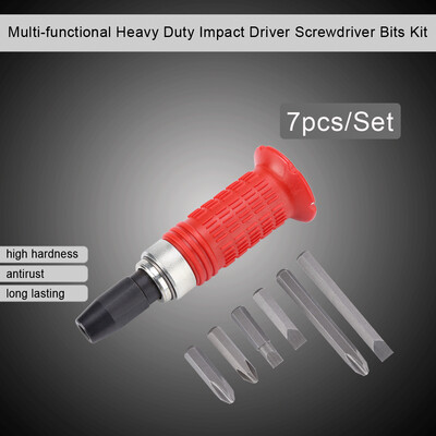 

Greensen 7pcsSet Multi-functional Heavy Duty Impact Screwdriver Bits Kit with Case