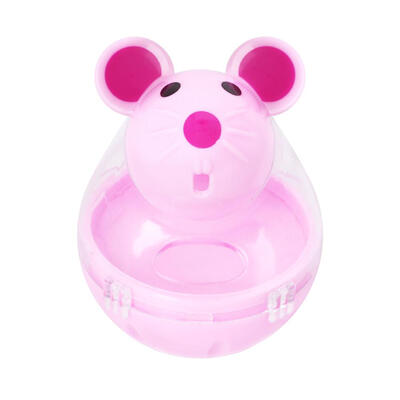 

Pet Puppy Tumbler Feeder Feeding Leakage Food Ball Mice Shape Plastic Toy