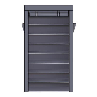 

10 Tiers Shoe Rack Dustproof Cover Closet Shoe Storage Cabinet Organizer