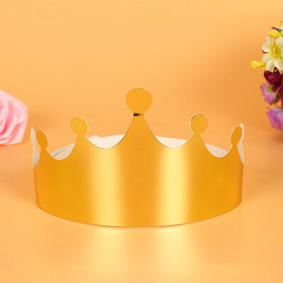 

FUNNYBUNNY 12pcs Gold Card Paper Birthday Crown Cap Birthday Party Decorations Theme Children Birthday Party Decorations Theme