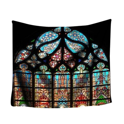 

Gobestart Colorful Print Tapestry Art Room Notre Dame Wall Hanging Tapestry Art Nature